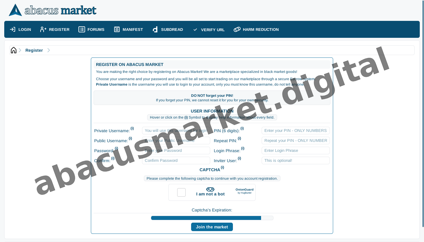 Account Registration Page